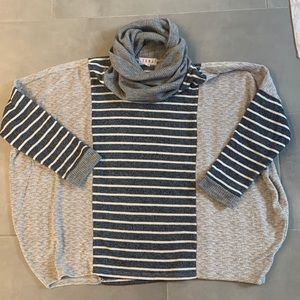 Comfy cowl neck 3/4 sleeve sweatshirt
